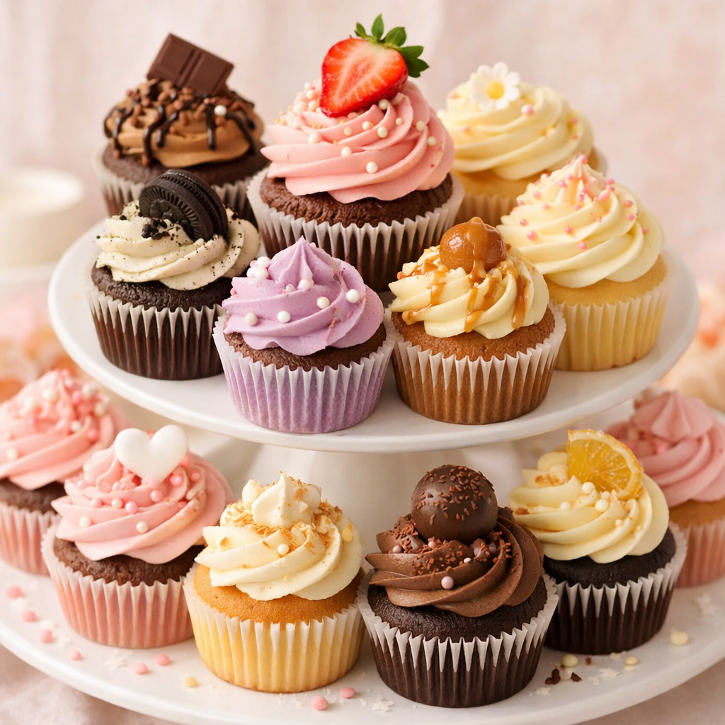 Babeczki dekoracyjne z kremem