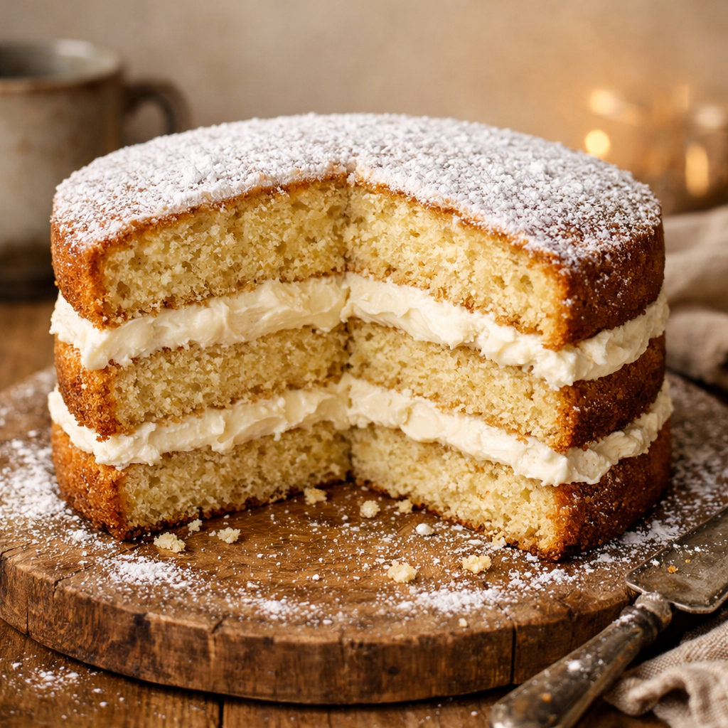 Domowe ciasta w przekroju pokazujące warstwy